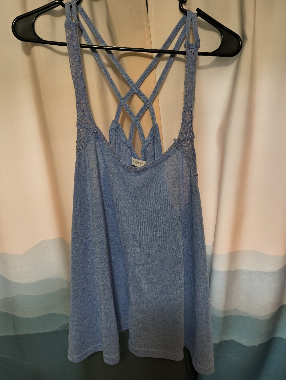 Aeropostale Soft Blue Tank With Strappy Back